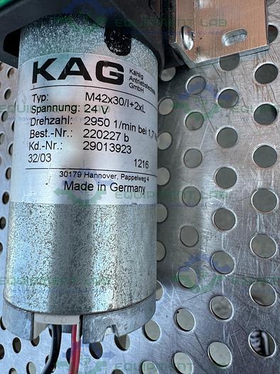 Used KAG M42x30/+2xL Elevator Motor 24V 220227, 2950 1/min bei 1.7 Ncm
