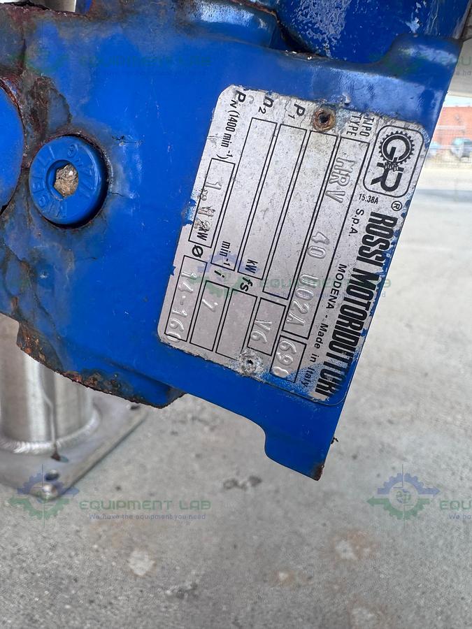 Used Feldmeier 1000 Liter Stainless Steel Jacketed Reactor 50 FV PSI w/ 0.5 HP Motor