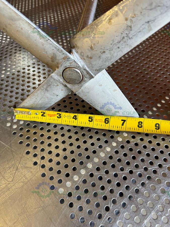 Used 39" Stainless Steel Mixing Shaft 1" Diameter w/ 8" Impeller