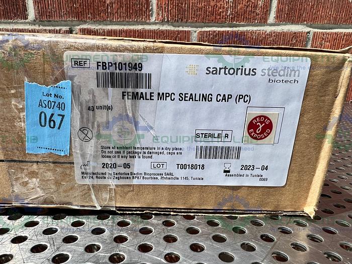 Used Box of 4 - Sartorius Stedim  FBP101949 Female MPC Sealing Cap (PC)