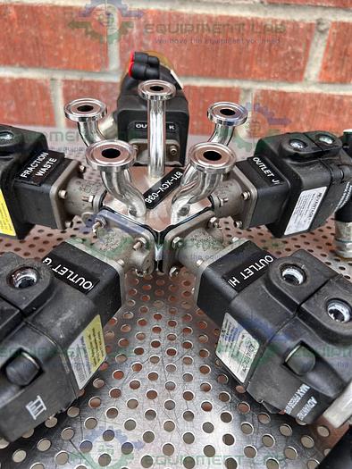 Used 5 ITT Advantage  5 Way Stainless Steel Diaphragm Valves w/ Valve Positioner