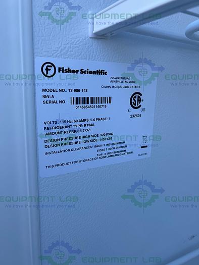 Used Fisher Scientific 13-986-148 Isotemp General Purpose Freezers -20°C
