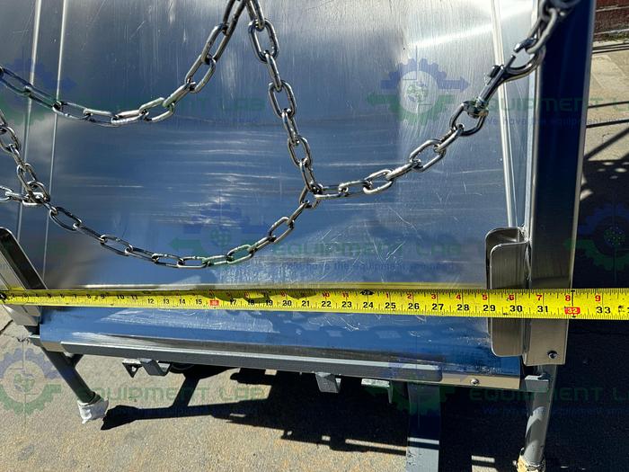 Used 6 Ft Stainless Steel Warehouse Ladder w/ Barrel Slide 80" x 32"