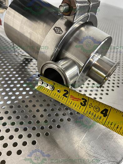 Used Fisher Baumann 84161SA Sanitary Control Valve CV17 w/ Fisher Valve Positioner