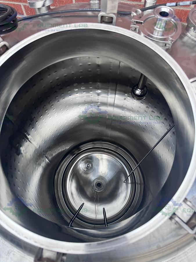 Used Feldmeier 1000 Liter Stainless Steel Jacketed Reactor 50 FV PSI w/ 0.5 HP Motor