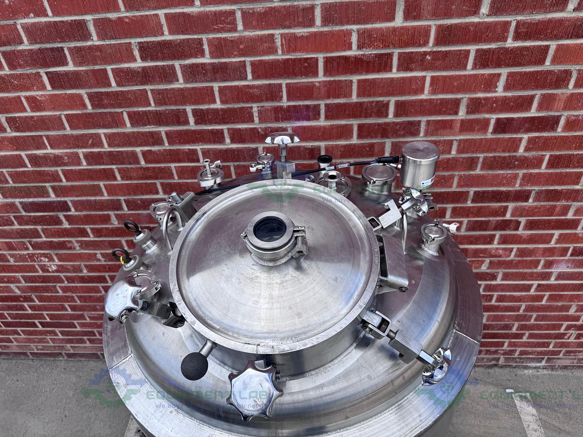 Used Feldmeier 1000 Liter Stainless Steel Jacketed Reactor 50 FV PSI w/ 0.5 HP Motor