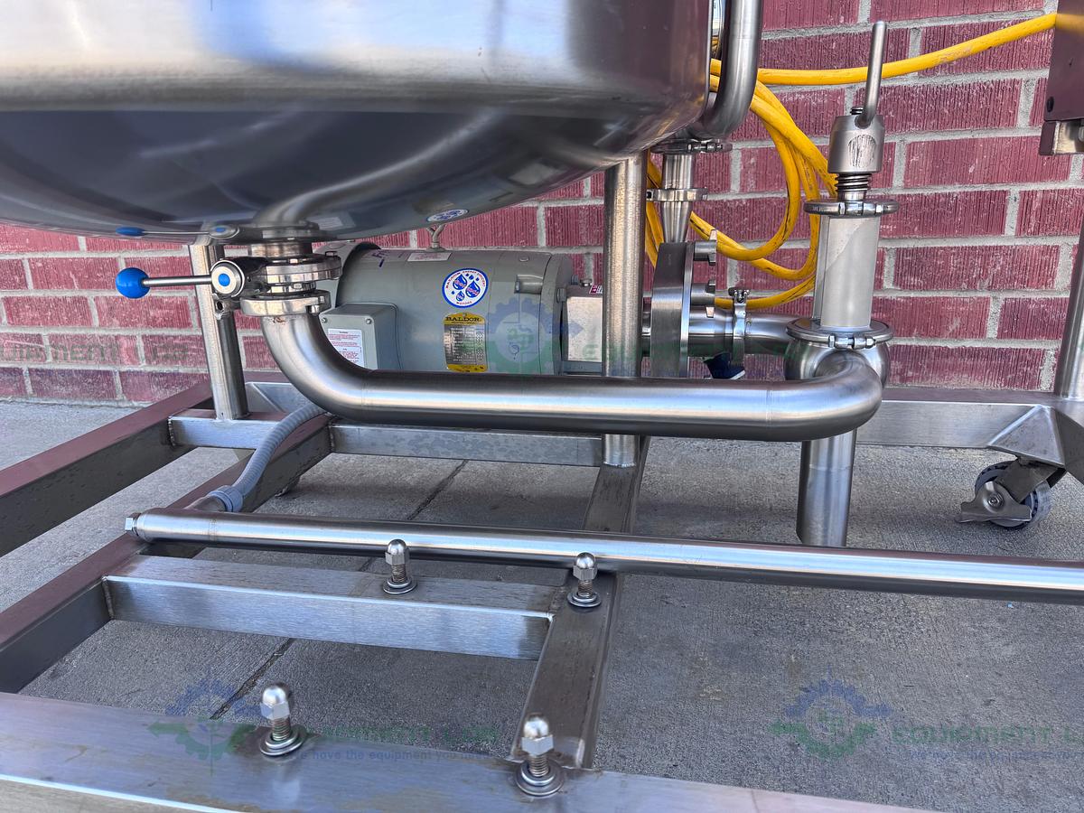 Used GEA 300 Liter Reservoir Tank w/ Fristam FPX742-205 Centrifugal Pump, Controller