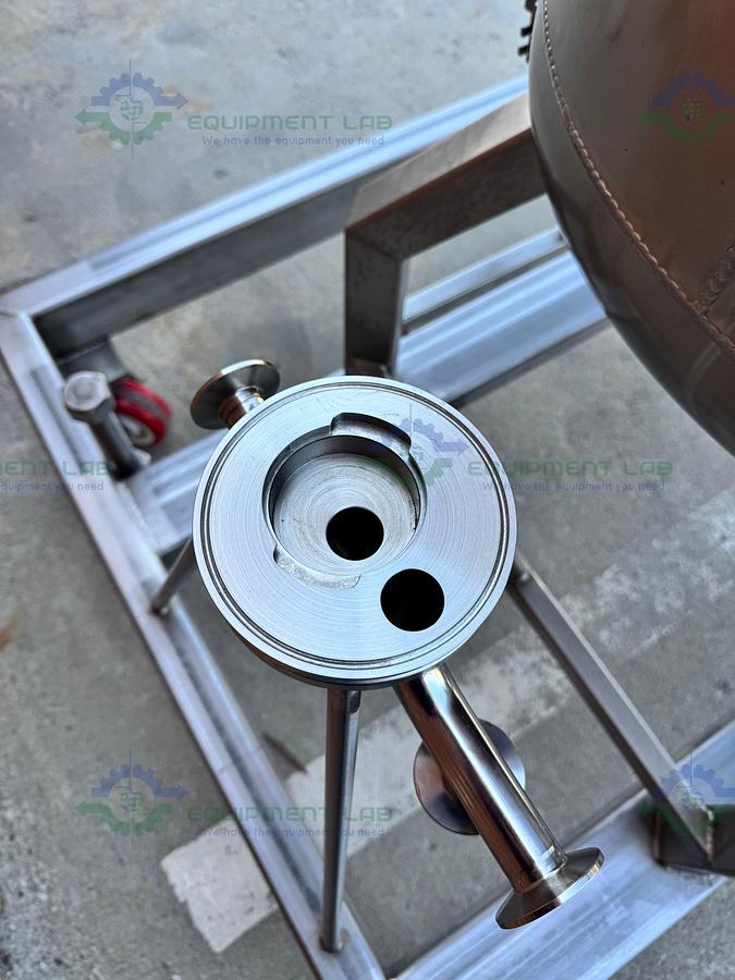 Used Unknown Brand 300 Liter Mixing Tank w/ Lenze 3 Phase Motor, Impeller