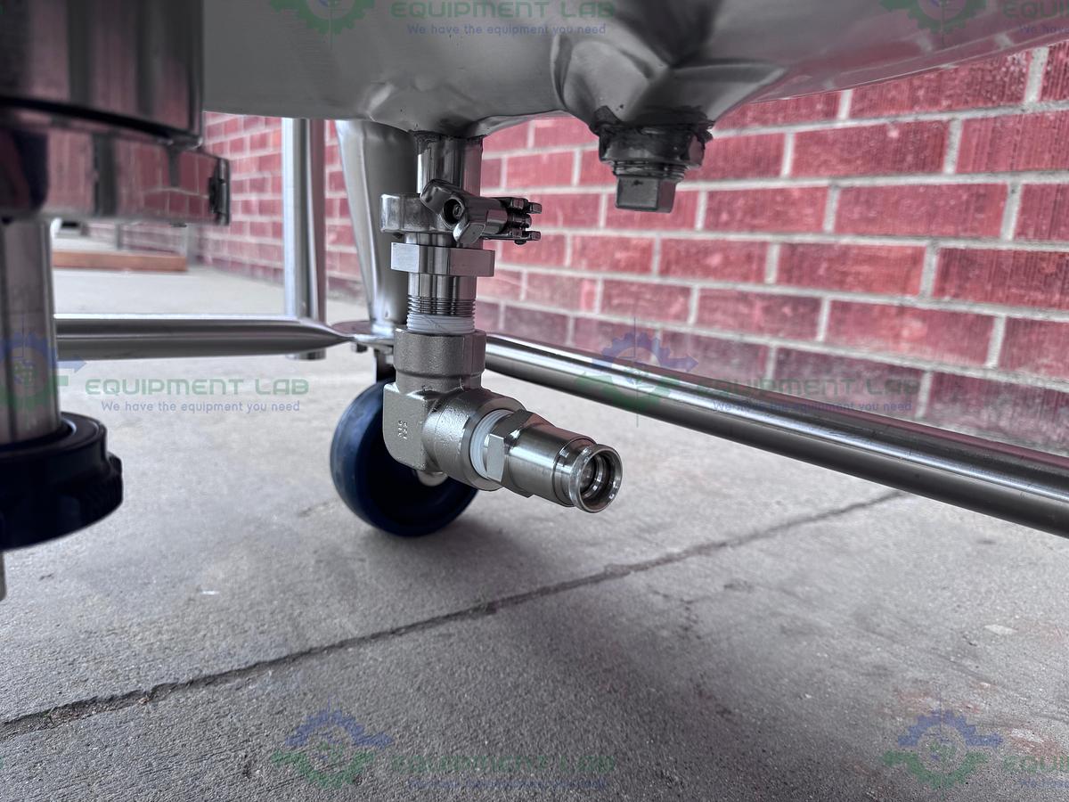 Used Feldmeier 400 Liter Stainless Steel Jacketed Reactor 100 PSI/FV w/ 3 HP Motor