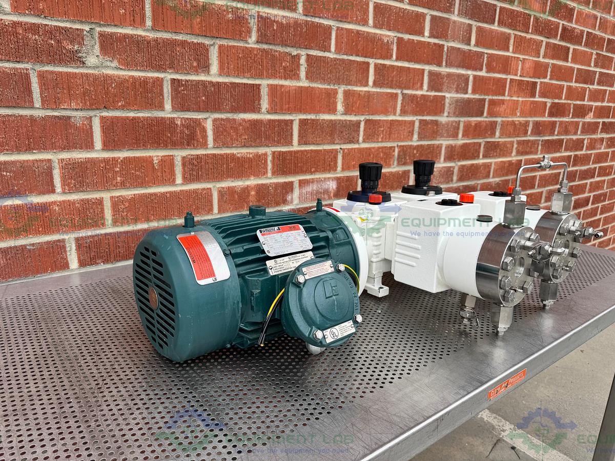Used Lewa LDC 2 Waterlike Diaphragm Metering Pump w/ Reliance Electric 2.4 HP Motor