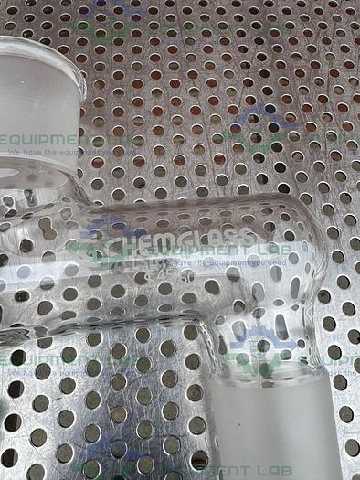 Used Chemglass Distilling Adapter 45/50 Joint w/ 10mm PTFE Stopcock, 3/4" Swagelock