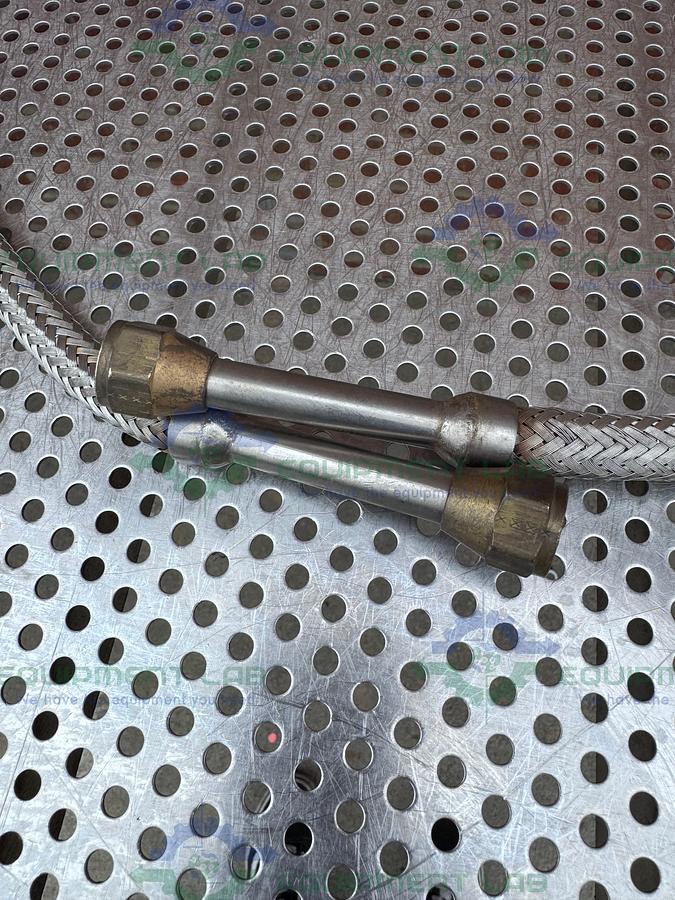 Used Unbranded Stainless Steel Braided Hose 72" w/ 1" Female Threaded Fitting