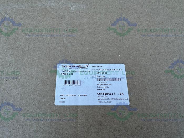 VWR  97003-592 Universal Platform 24" x 24" for VWR Shaker Model 10000