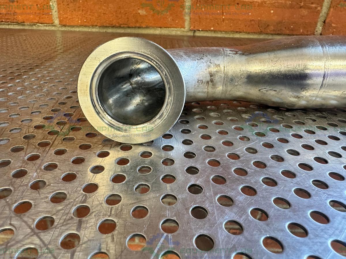 Used Stainless Steel KF50 to KF 40 Vacuum Bellow with 90 Degree Elbow