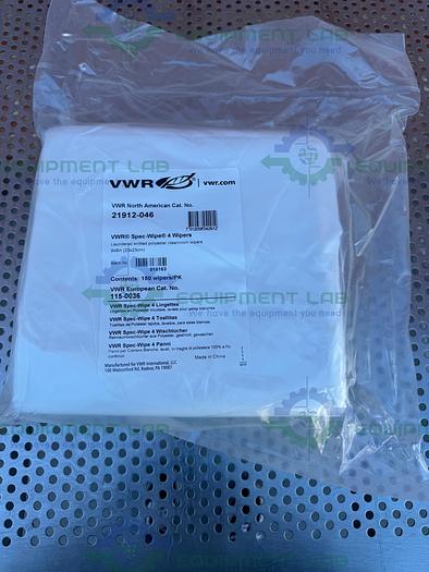 Lot of 4  - VWR  21912-046 Spec Wipe 4 Wipers Polyester Wipers 9" x 9"