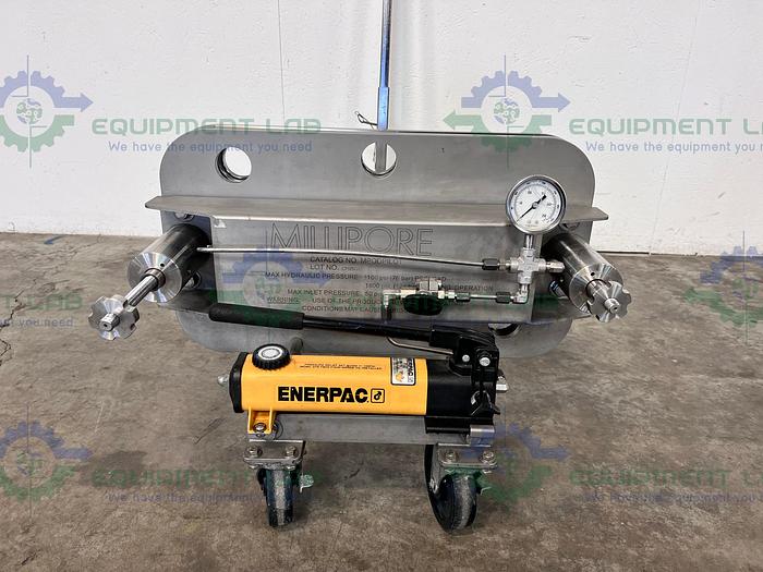Used Millipore MPODPILOT CP5PN1075 Filter Press w/ Enerpac