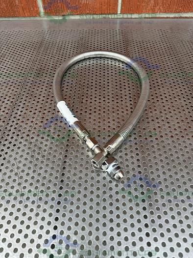 Used Airgas Stainless Steel Flexible Hose 39" w/ Compression Fitting, End Attachments