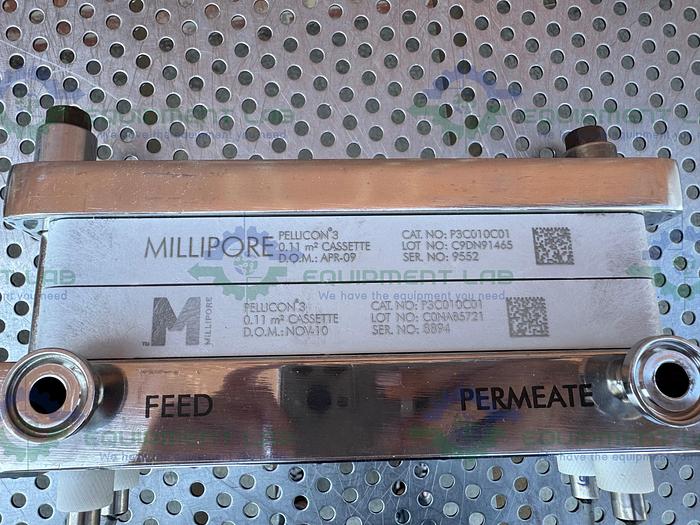 Used Millipore Pellicon 3 P3C010C01 Cassette Holder  0.11 m2, 10 kDa Memberane