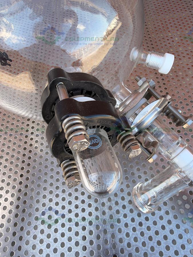 Used Adam & Chittenden Scientific Glass Collection Flask w/ QVF Connections