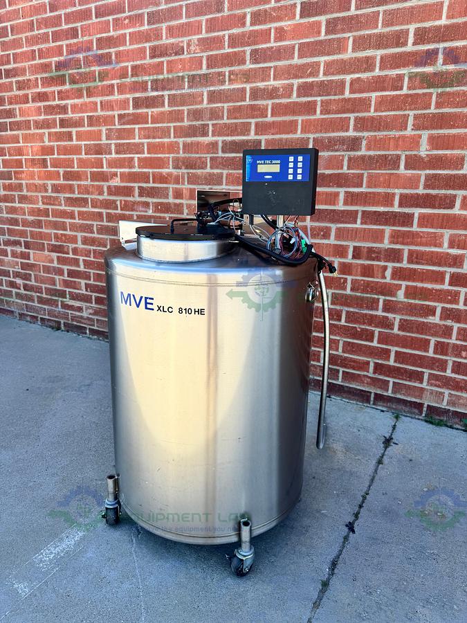 Used CHART MVE XLC 810 HE-F GEN 2 Liquid Nitrogen Cryogenic Storage Tank w/ TEC 3000