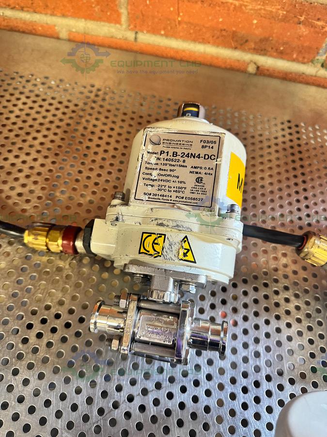 Used Promation P1.B-24N4-DC Precision Actuation Valve w/ 3- Way 3.4" Valve