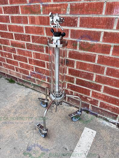 Used Cytiva / GE / Pharmacia BPG 100 / 500 Chromatography Column 4L w/ 2- 4-way Valve