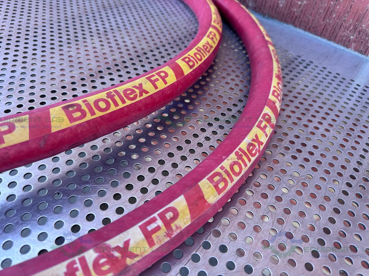 Used BioFlex RC 185" Aflex Hose w/ 1" Sanitary Fitting 1" Sanitary Fitting to NPT