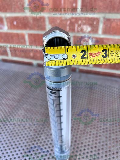 Used Blue White Industries F-410 Flowmeter w/ Swagelok Fittings