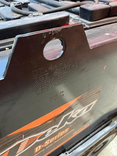 Used Toyota 7FBCU35 8000# Electric Forklift - Cushion Tires, 7700 Hours - 120" Mast