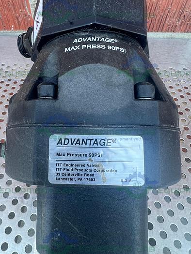 Used Lot of 2 - ITT Pure Flo 9920 Diaphragm Valve 90 PSI w/ 3- Way 3/4" Sanitary Fittings