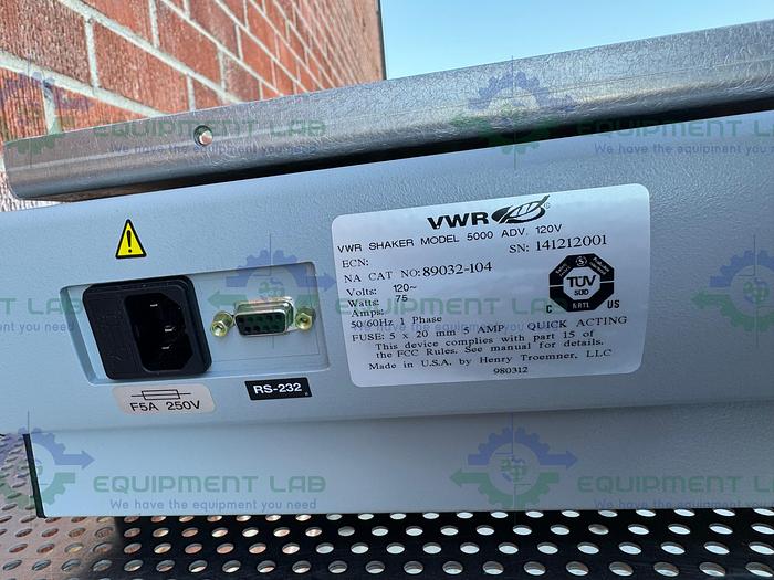 Used VWR 5000 Standard Orbital Shaker 500 RPM, w/ 1" Orbit and 18" x 24" Platform