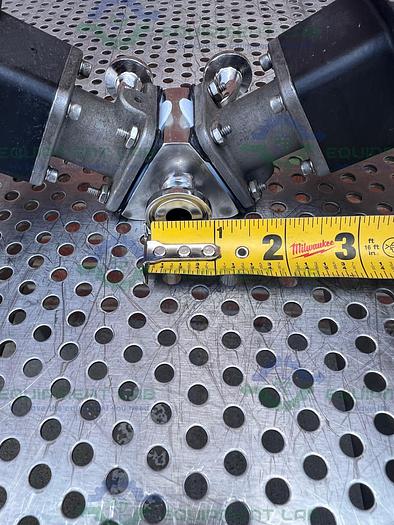 Used 2 ITT Advantage 3 Way Stainless Steel Diaphragm Valves w/ Valve Positioner