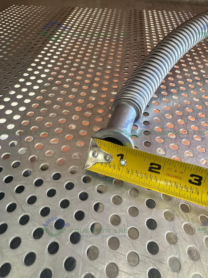 Used Stainless Steel Bellows Flexible Vacuum Hose 36" w/ KF 16/10 Fitting