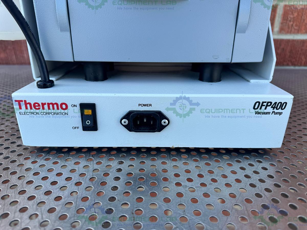 Used Thermo Fisher OFP400-115 Oil Free Vacuum Pump 115V 50/60 Hz, 2 Amp