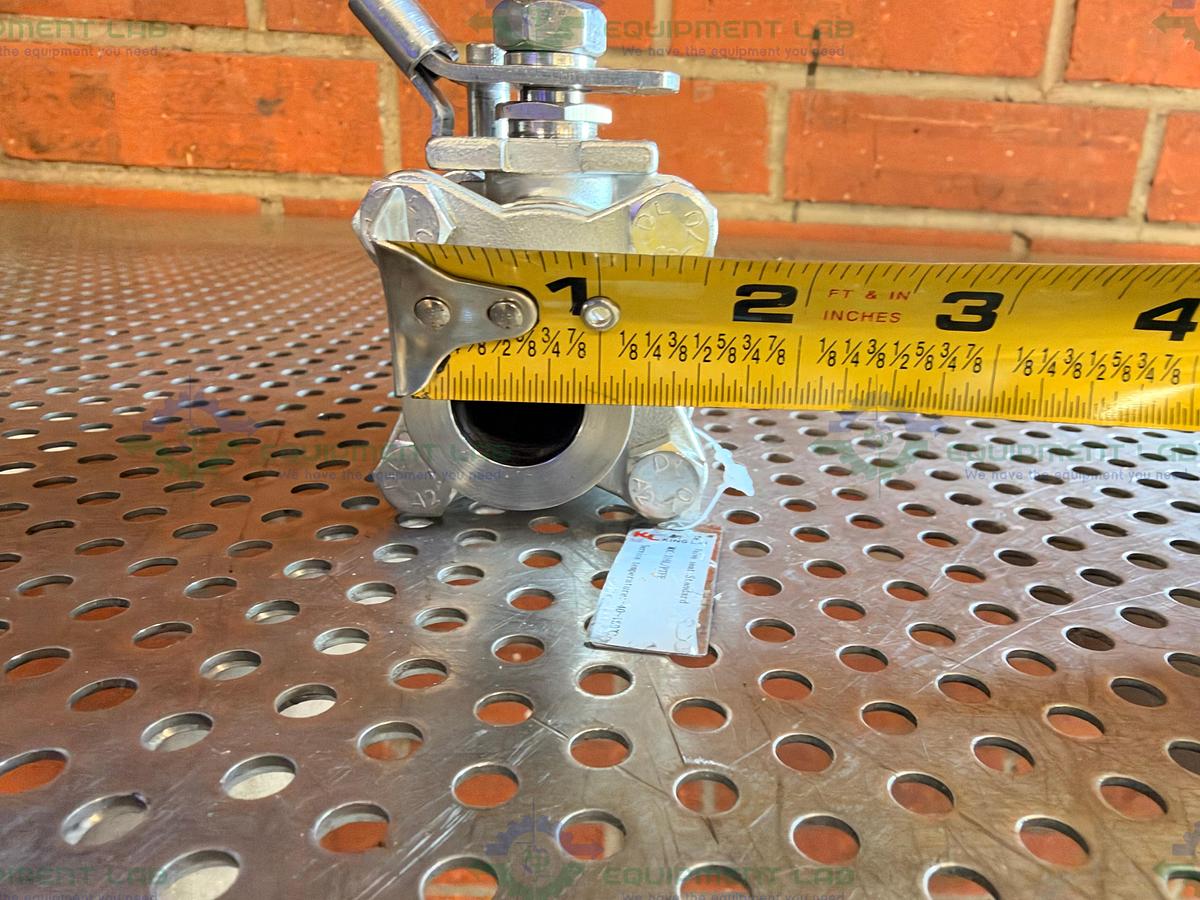 Used King Lai 316 Stainless Steel Ball Valve -40-150C w/ KF 16/10 Vacuum Fitting
