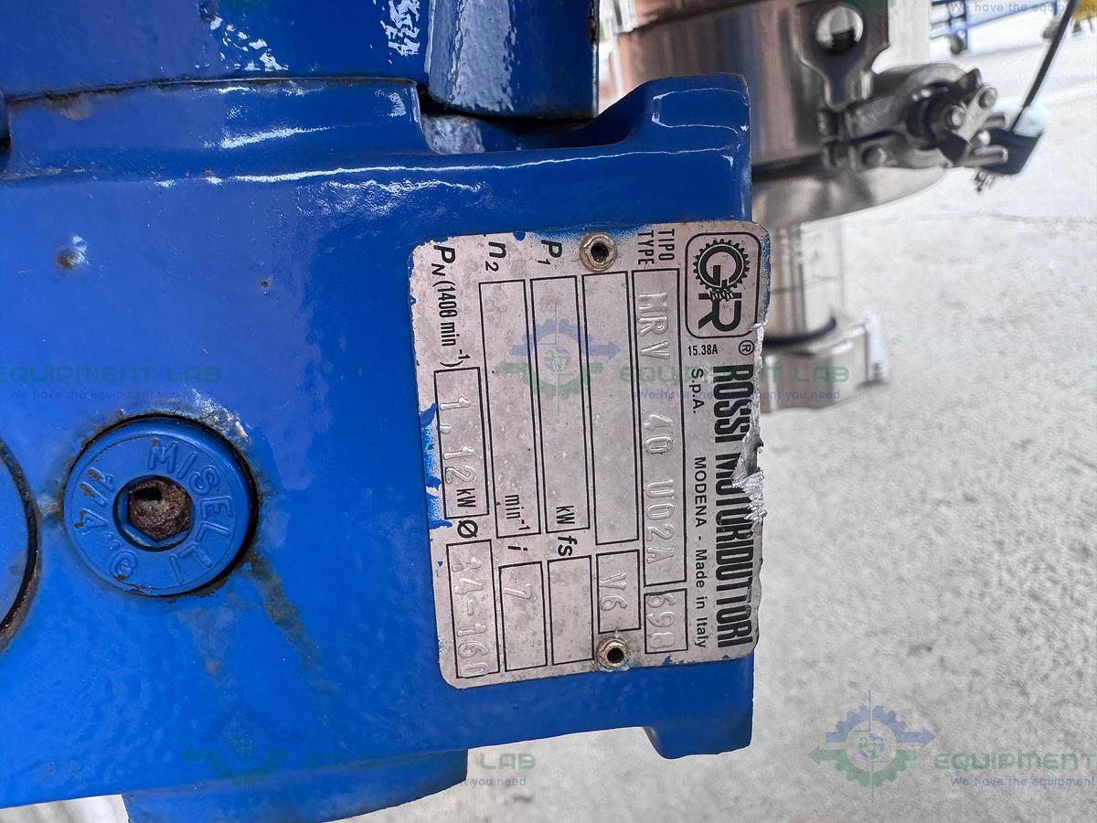 Used Feldmeier 1000 Liter SS Jacketed Reactor 50 FV PSI w/ VFD, 0.5 HP Bottom Mixer