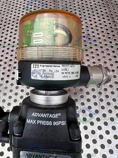 Used 2 ITT Advantage  3 Way Stainless Steel Diaphragm Valves w/ Valve Positioner