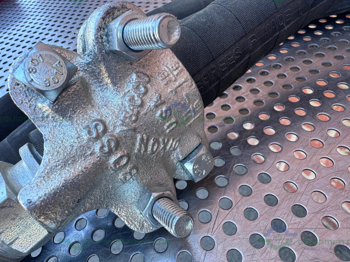 Used Steam King 205MB 1" 2 Wire Braid 250 PSI 232" Flexible Hose w/ 1" NPT Fittings