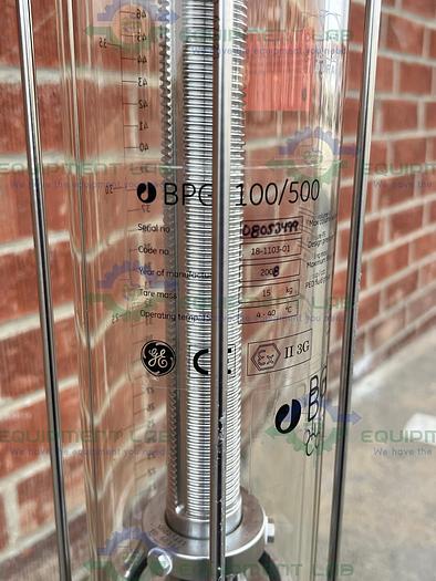 Used Cytiva / GE / Pharmacia BPG 100 / 500 Chromatography Column 4L w/ 4-way Valve