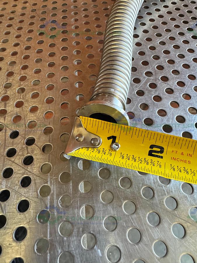 Used Stainless Steel Bellows Flexible Vacuum Hose 20" w/ KF 16/10 Fitting