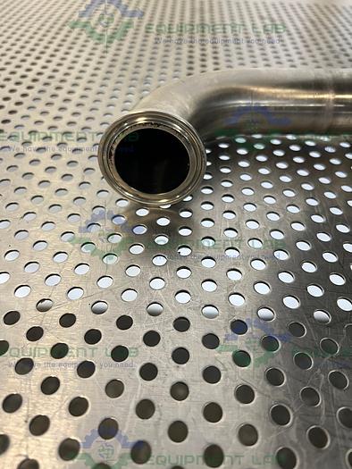 Used ITT Pure-Flo A216 4-Way Diaphragm Stainless Steel Valve w/ 1.5" Sanitary Fitting