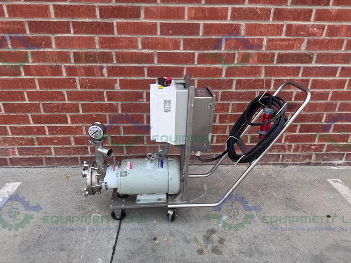 Used Fristam FZX2150 Centrifugal Pump Skid w/ Baldor Reliance 7.5 HP Motor 208/460V