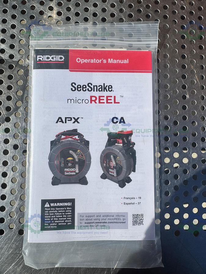 Used Ridgid SeeSnake MicroReel CA Diagnostic Pipe Inspection Sewer Camera 100' Cable