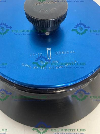 Used Beckman  JA-12 Fixed-Angle Aluminum Rotor- 12 x 50 mL, 12,000 rpm w/ damaged pins