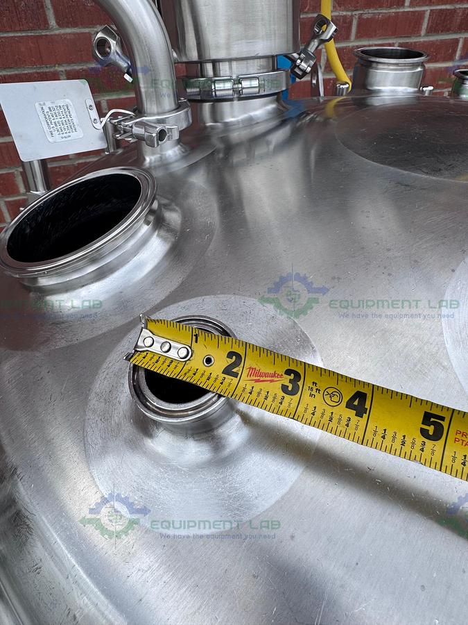 Used Feldmeier 400 Liter Stainless Steel Jacketed Reactor 100 PSI/FV w/ 3 HP Motor