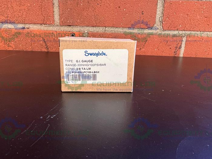 Swagelok PGI-40M-PC100-LBGX G.I. Gauge 3/8", 100 PSI, -30 INHG