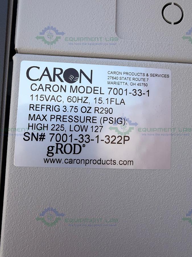 Used Caron 7001-33-1 Refrigerated Reach In Incubator 115V, 70C, 33 Cu, Ft.