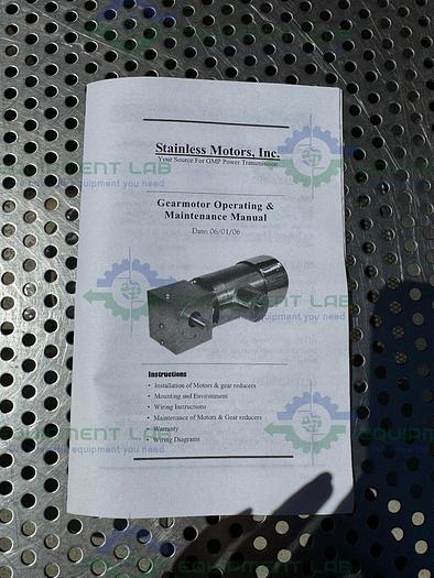 Stainless Motors PE2C02N04B1TOFM 2 HP Washdown Duty Motor w/ 4.2:1 Gear Reducer