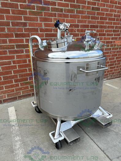 Used Precision Stainless 600 Liter Stainless Steel Jacketed Reactor 45 PSI