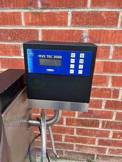 Used CHART MVE 1400 Series Liquid Nitrogen Cryogenic Storage Tank w/ TEC 3000